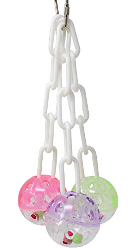 Bonka Bird Toys 1467 Ball Clanger Plastic Colorful Noisy Rattle Parrot Parrotlet Parakeet Budgie