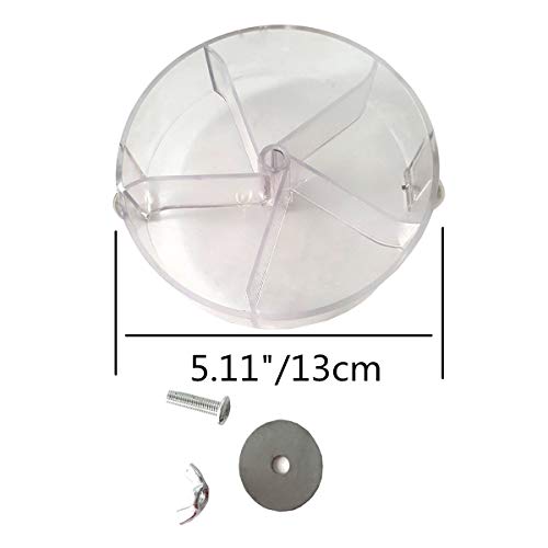 Bird Creative Foraging System Wheel Seed Food Ball Rotate Training Toy for Small and Medium Parrots Parakeet Cockatiel Conure (Transparent)