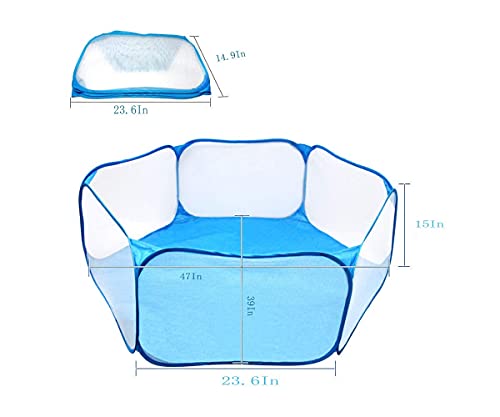 Breathable and Transparent Pet Playpen, Indoor/Outdoor Cage Small Animal