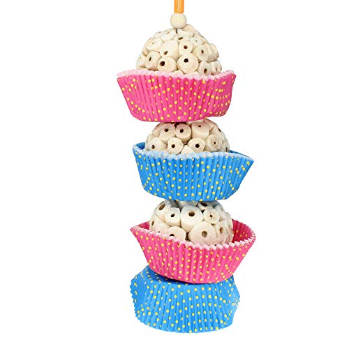 Bonka Bird Toys 1931 3 Cake Colorful Shreddable Natural Sola Parrot Parrotlet Quaker Cockatoo Budgie