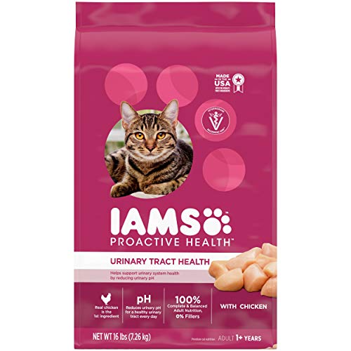 IAMS PROACTIVE HEALTH Adult Urinary Tract Health Dry Cat Food with Chicken Cat Kibble, 16 lb. Bag