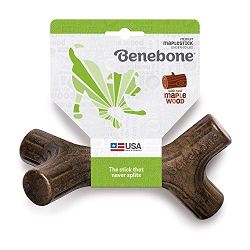 Benebone Maplestick Real Wood Durable Dog Chew Toy, Made in USA, Medium