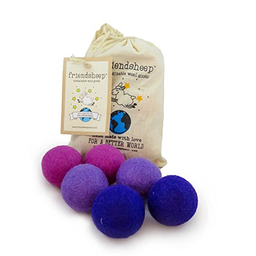 Wool Pet Toy Ball - Cat, Ferret, Small Dog 6 Pack Organic, Fair Trade, Cruelty Free