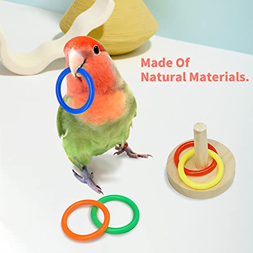 Bird Toys For Parakeets,5pcs Parrot Toys Set （Include Bird Basketball Toy