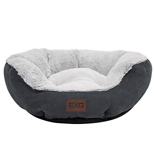 Cat Beds for Indoor Cats,Fluffy Calming Cat Bed with Slip-Resistant Bottom