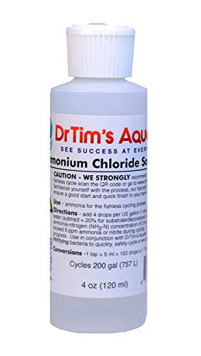 Aquatics Ammonium Chloride Aquarium Treatment for Fishless Cycling, Chlorine Free