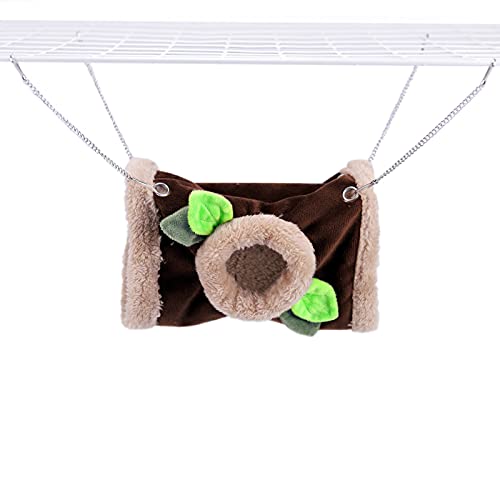 Tier Hammock Guinea Pig Ferret Hanging Tunnel Coral Fleece Hideout Cage Bed for Hamster Chinchilla Sugar Glider