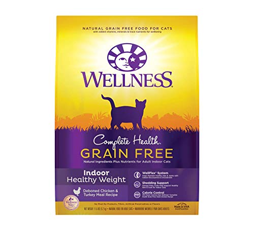 Wellness Complete Health Grain-Free Indoor Healthy Weight Chicken Recipe Dry Cat Food, 11.5 Pound Bag