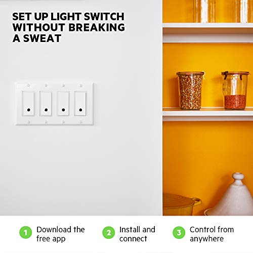 Wemo F7C030fc Light Switch, WiFi enabled, Works with Alexa and the Google Assistant