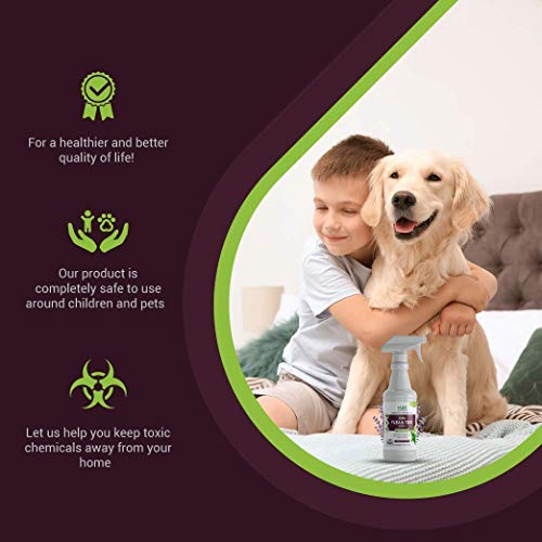 Organic Flea and Tick Control Spray for Dogs - Made in USA - Peppermint Oil