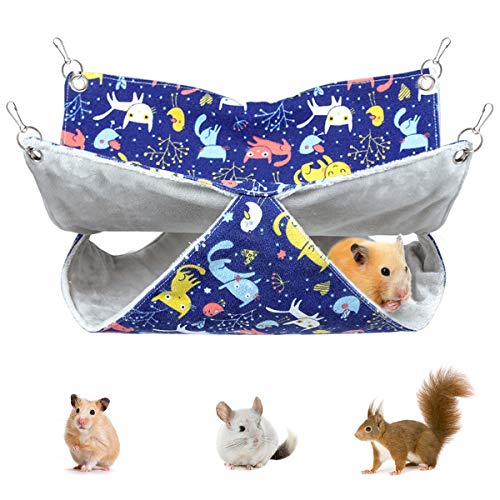 Rat Hammock Bed Small Pet Cage Hammock, Soft Ferret Hammock,Small Animal Cage Accessories