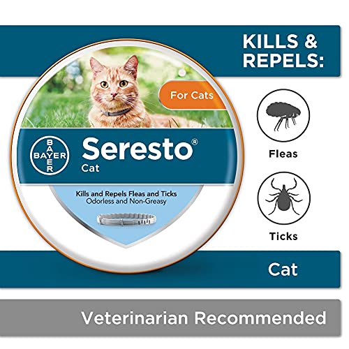 Seresto Flea and Tick Collar for Cats, 8-month Flea and Tick Collar for Cats