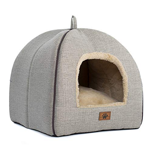 Cat Tent with Removable Washable Cushioned Pillow, Soft and Self Warming