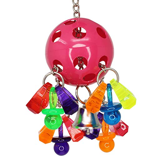 Bonka Bird Toys 1938 Paci Pull Colorful Pacifier Ring Acrylic Parrot Parrotlet Budgie Quaker African