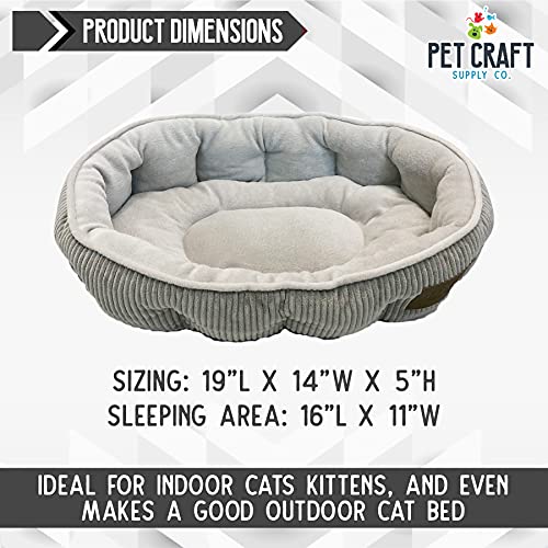 Pet Craft Supply Cat Bed for Indoor Cats, Kitten Bed, Machine Washable, Ultra Soft