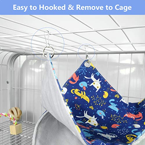 Rat Hammock Bed Small Pet Cage Hammock, Soft Ferret Hammock,Small Animal Cage Accessories