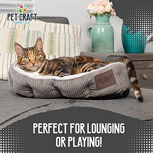 Pet Craft Supply Cat Bed for Indoor Cats, Kitten Bed, Machine Washable, Ultra Soft