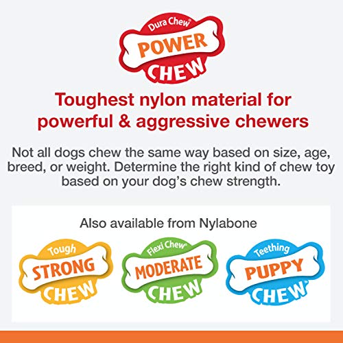 Nylabone Power Chew Textured Dog Chew Ring Toy Flavor Medley Flavor X-Large/Souper - 50+ lbs.