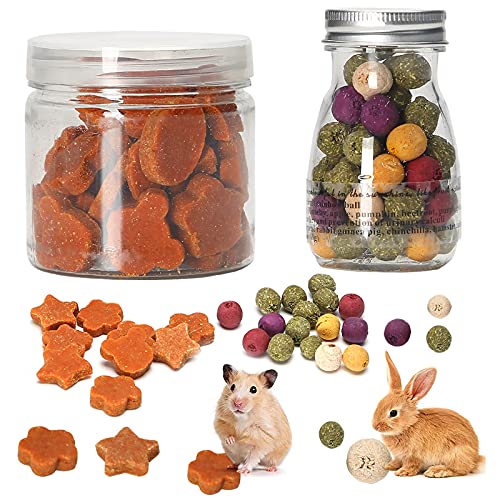 Rabbit Chew Toys, Guinea Pig Treats Carrot&Garden Stuff Flavored Biscuit