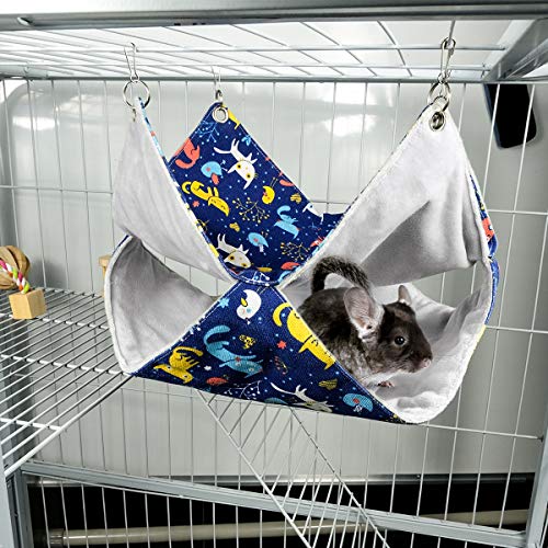 Rat Hammock Bed Small Pet Cage Hammock, Soft Ferret Hammock,Small Animal Cage Accessories