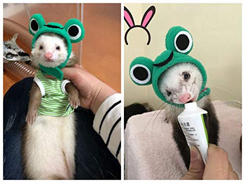 erret Hat Cartoon Animal Shape Pet Cap Ferrets Small Animals Hamster Rabbit Kitten Hat Pet Supplies