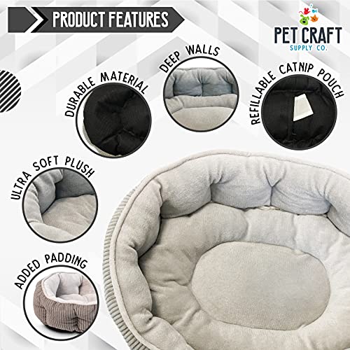 Pet Craft Supply Cat Bed for Indoor Cats, Kitten Bed, Machine Washable, Ultra Soft