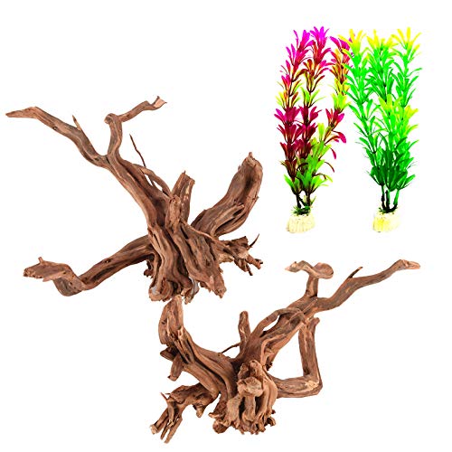 kathson Natural Aquarium Driftwood, Spider Wood Assorted Tree Trunk Reptiles Branches Fish Tank