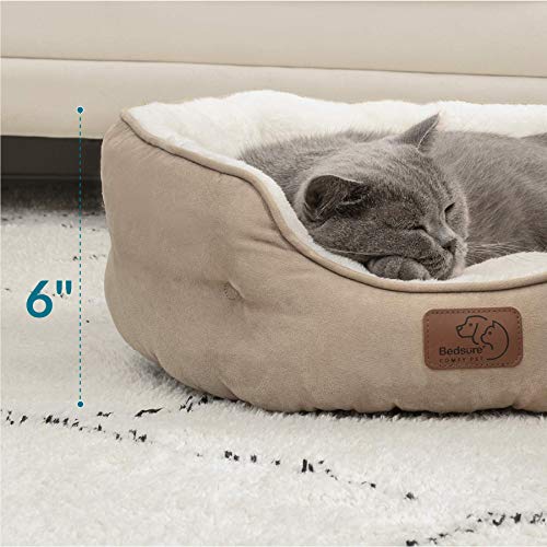Dog Bed for Small Dogs Washable - Round Cat Beds for Indoor Cats, Round Pet Bed