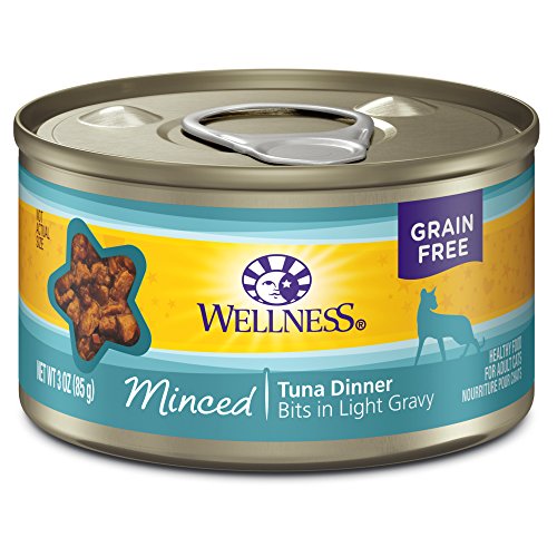 Wellness Complete Health Natural Grain Free Wet Canned Cat Food, Minced Tuna Entree, 3-Ounce Can (Pack of 24)