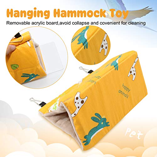 Winter Warm Bird Nest House - Hanging Hammock Velvet Shed Hut Cage Plush Fluffy Birds
