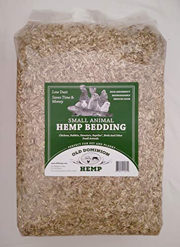 Small Animal Hemp Bedding, Low Du, Expands to 30 quarts, Reduces Odors, Chicken Bedding, Rabbit Bedding