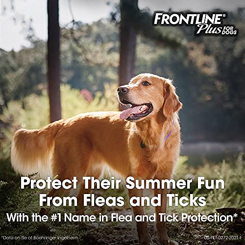 Frontline Plus Flea and Tick Treatment for Dogs (Large Dog, 45-88 Pounds, 3 Doses)