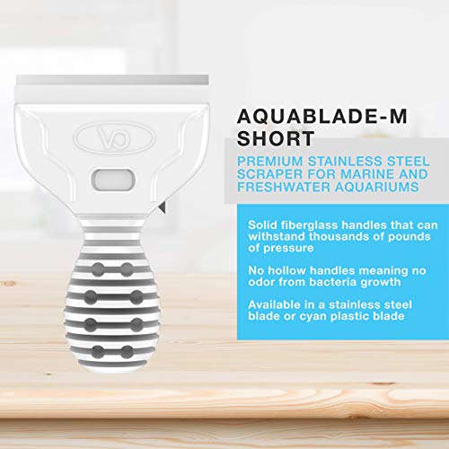 Continuum Aquatics AquaBlade M - Short Stainless Steel Aquarium Scraper to Clean Aquarium Tank