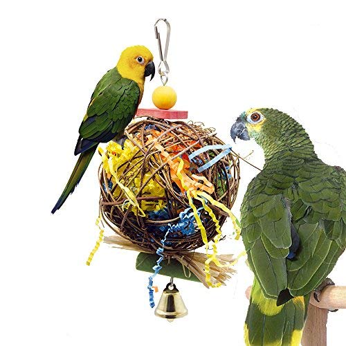 Bird Chewing Toys Foraging Shredder Toy Parrot Cage Shredder Toy Foraging Hanging Toy