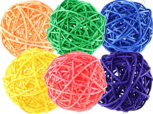 Large Vine Balls Bonka Bird Toys, Colorful Chew Natural Parrot, Parrotlet Budgie Cockatiel