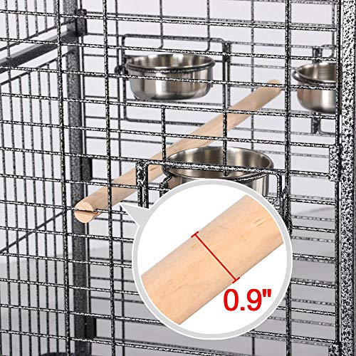 Topeakmart Extra Large Parrot Bird Cage Mini Macaw Cockatoo Cockatiels African Grey Bird Cage with Open Play Top