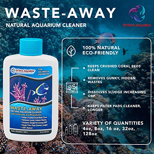 Aquatics Saltwater Waste-Away Sludge Busting Solution – for Saltwater Aquaria, Fish Tanks, Aquariums